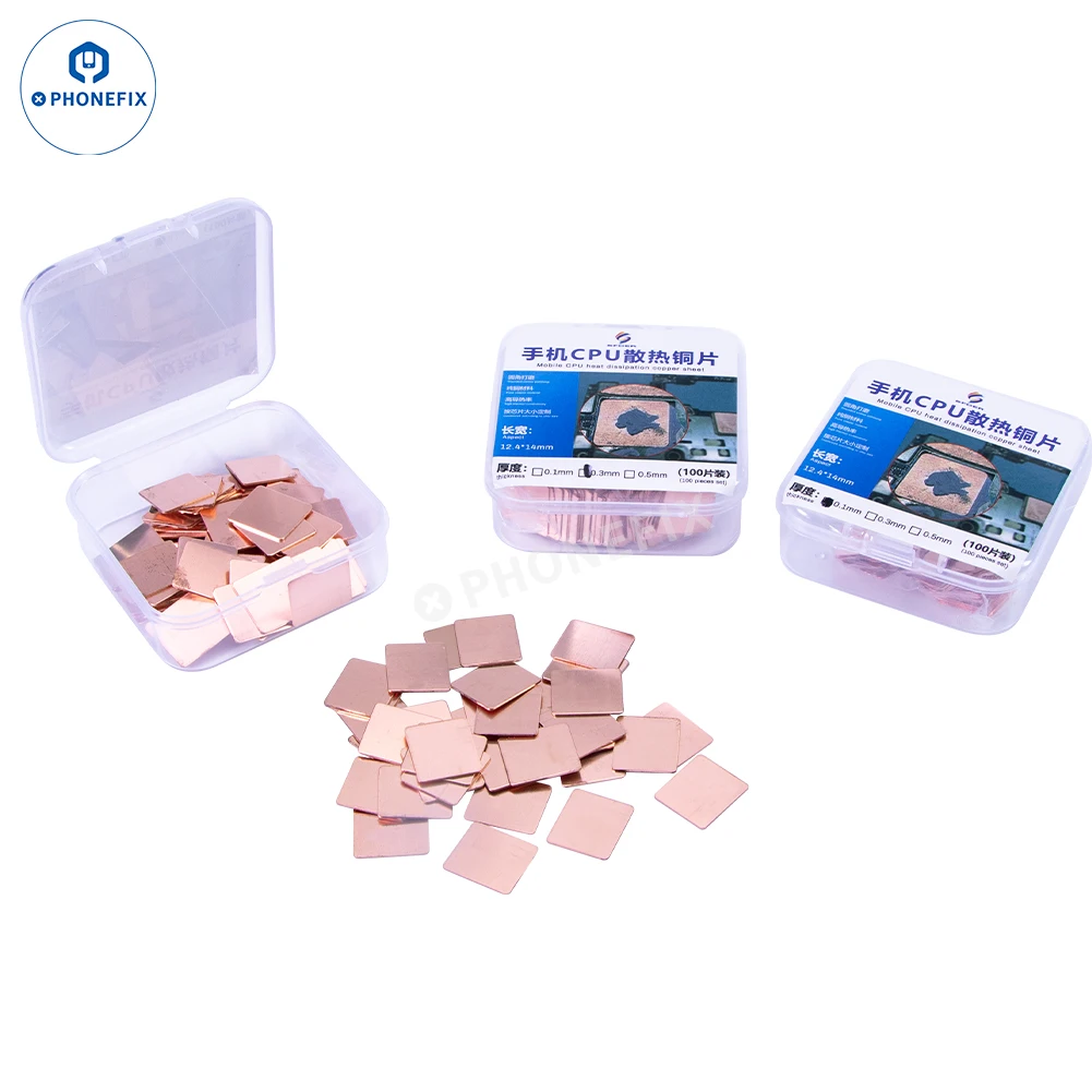 100pcs DIY Copper Shim Heatsink Thermal Pads for Enhanced Cooling Performance