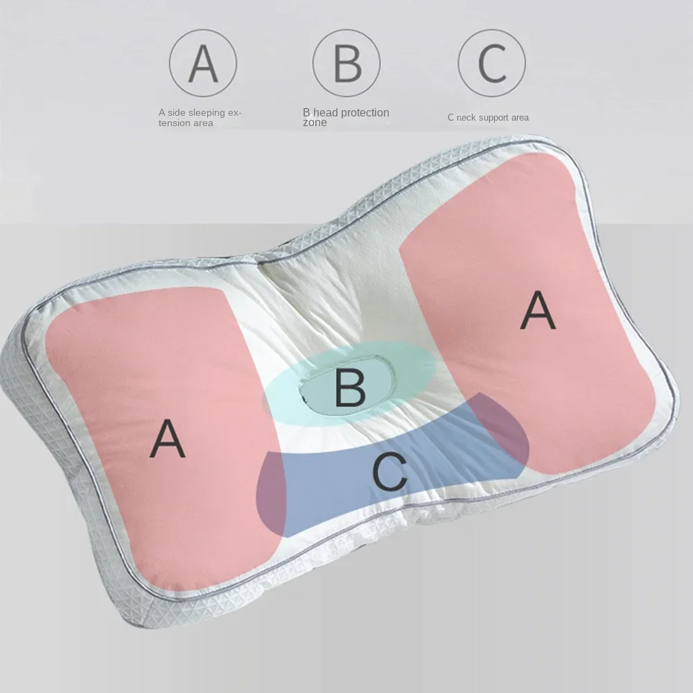 100% Cotton Hollow Pillow Core Pure Cotton Non-pressure Ear Pillows Washable Pillow Neck Spine Protection Sleep Cervical Pillow 2