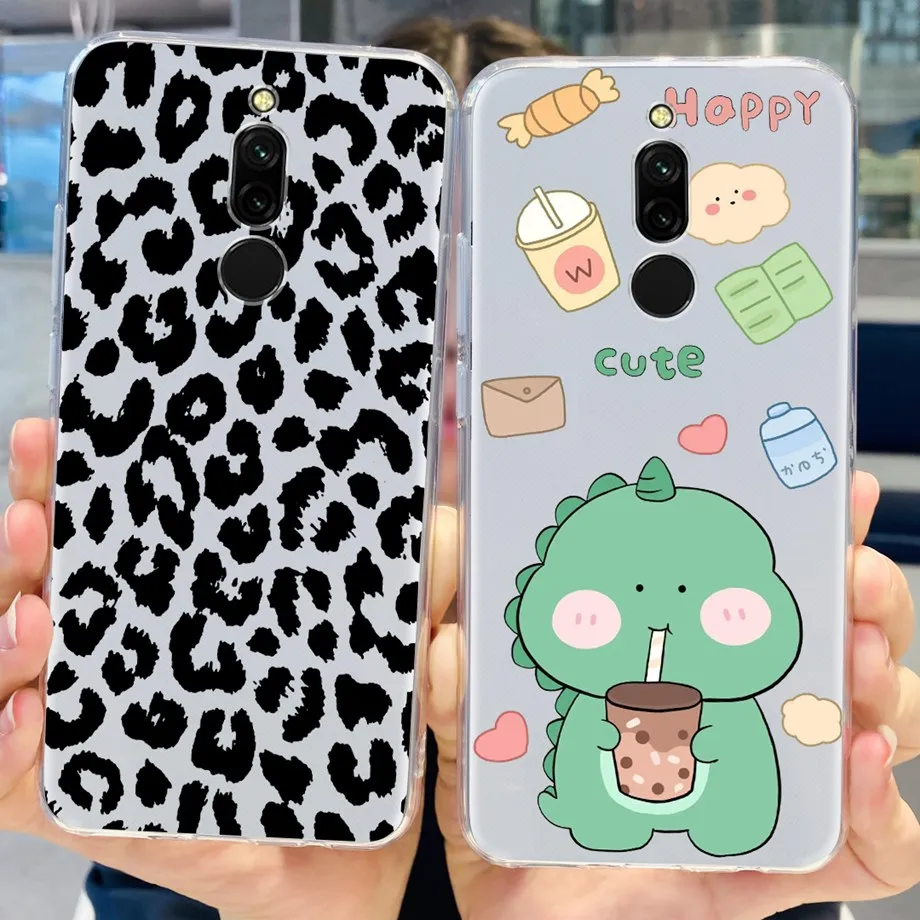 AICEK Cover In Silicone Morbido Per Xiaomi Redmi 8 - Custodia Sottile TPU Nero