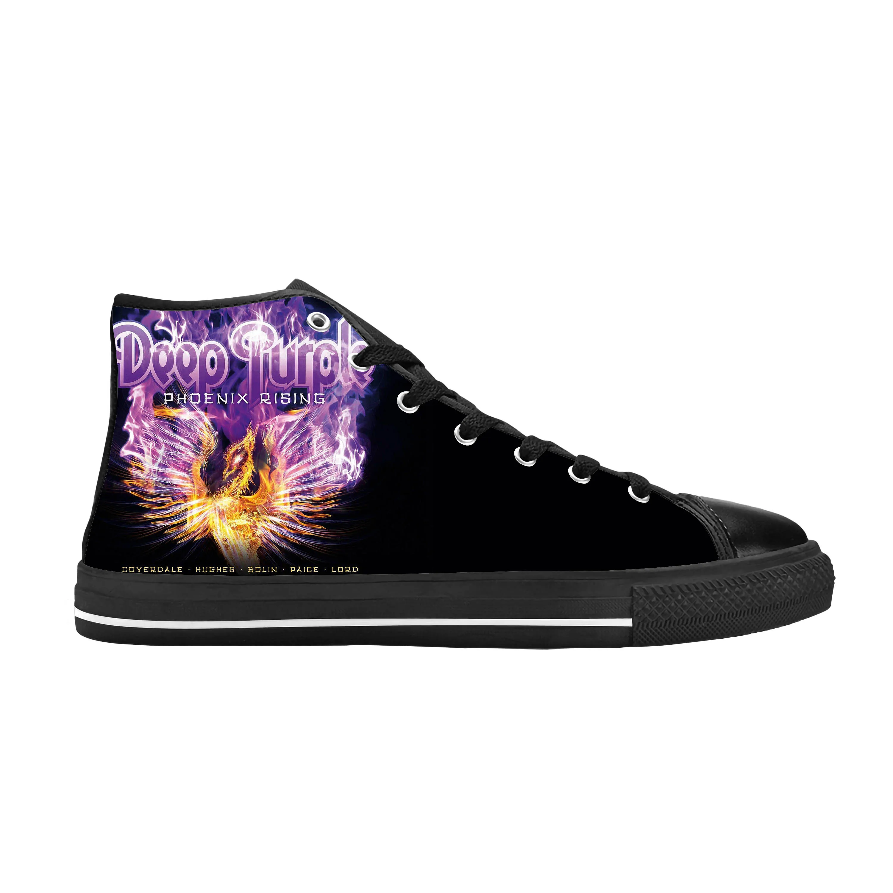 

Purples Metal Hard Rock Band Music Singer Deep Casual Cloth Shoes High Top Comfortable Breathable 3D Print Men Women Sneakers