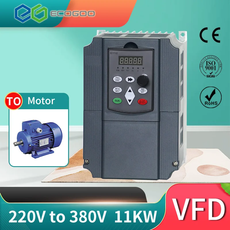 7.5Kw / 11 Kw Inverter Di Frequenza Da 220V A 380V Ingresso 1 Fase 220V Uscita 3 Fasi 380V
