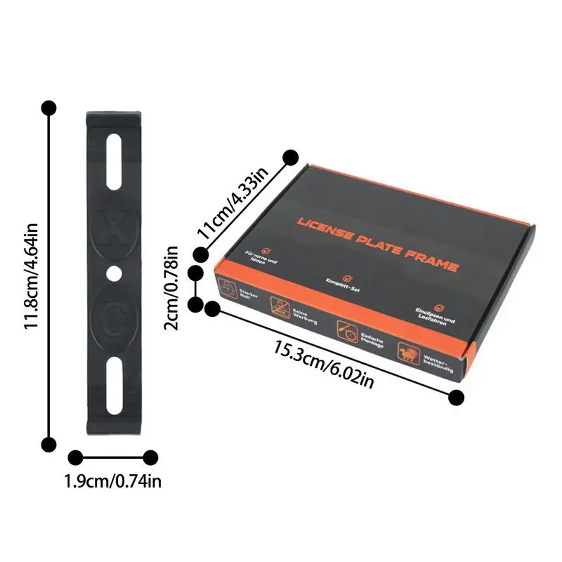 4PCS Weather-Proof Frameless License Plate Frame Car Tag Frame Front and Rear Car Tags Accessories license plate frame