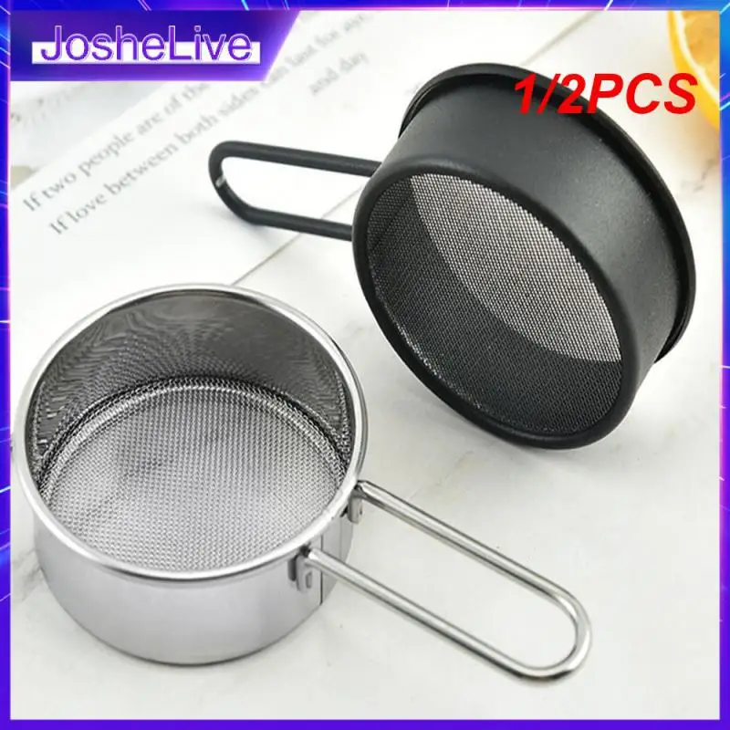 1/2 Pz Setaccio Per Farina A Maglia Fine Cacao Matcha In Polvere Agitatore Per Farina Setaccio Per Farina In Acciaio Inossidabile Tenuto In Mano Setac