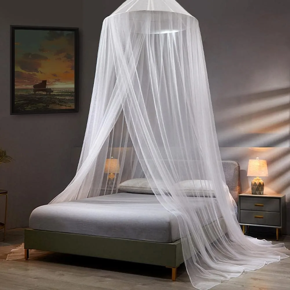 1/4Pcs Large Dome Mosquito Net Polyester Breathable Mosquito Mesh Net Hanging Bed Net Tent Fly Insect Repellent Protection Cover