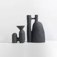 TingKe Wabi Sabi Style Ceramic Vase, H-Shaped Decoration, Home and Hotel, Creative Birthday Gift, Housewarming 1