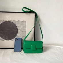  Exquisite Women Candy Color Messenger Crossbody Bag Leisure Ladies PU Leather Shoulder Bag Supplies for Women 