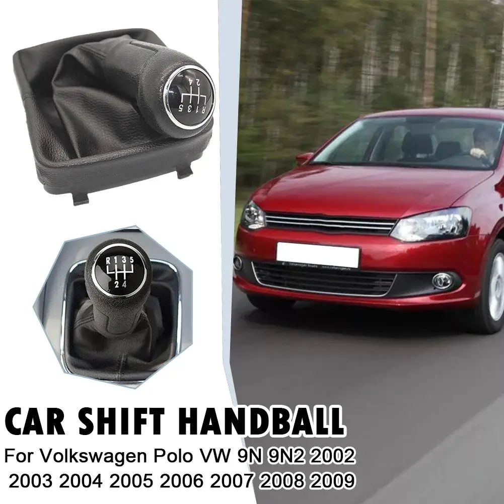 

5 Speed Car Gear Shift Knob Gaitor Boot Cover for VW Polo 9N 9N2 GTI 2002 2003 2004 2005 2006 2007 2008 2009 2010 Accessories