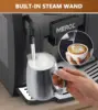 Fully Automatic Espresso Coffee Machine, 19 Bar Cafe Maker Built-in Adjustable Grinder and Manual Milk Frother ME-715, Black 6