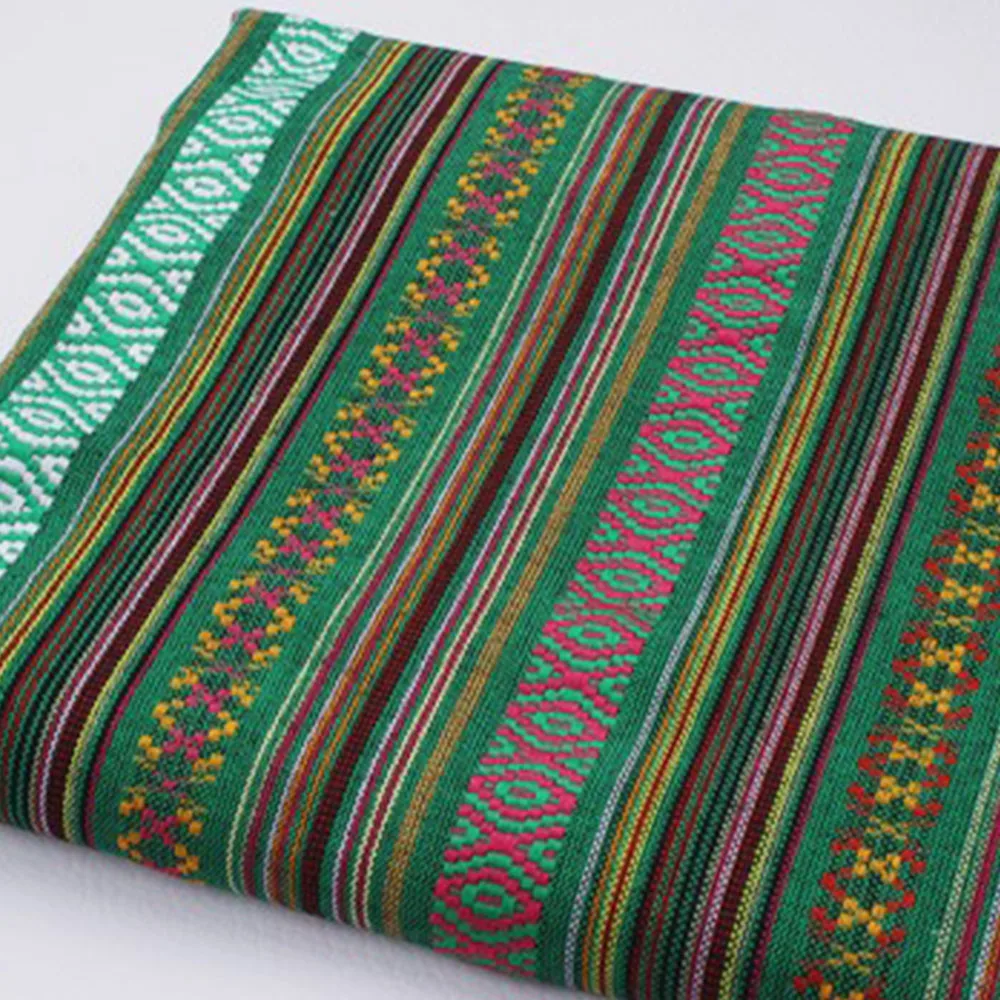 Ethnic Style Cotton Linen Fabric Textile Patchwork Sofa Cover Pillow Hotel Bar Tablecloth Curtain Decor Sewing Crafts Materials - 3