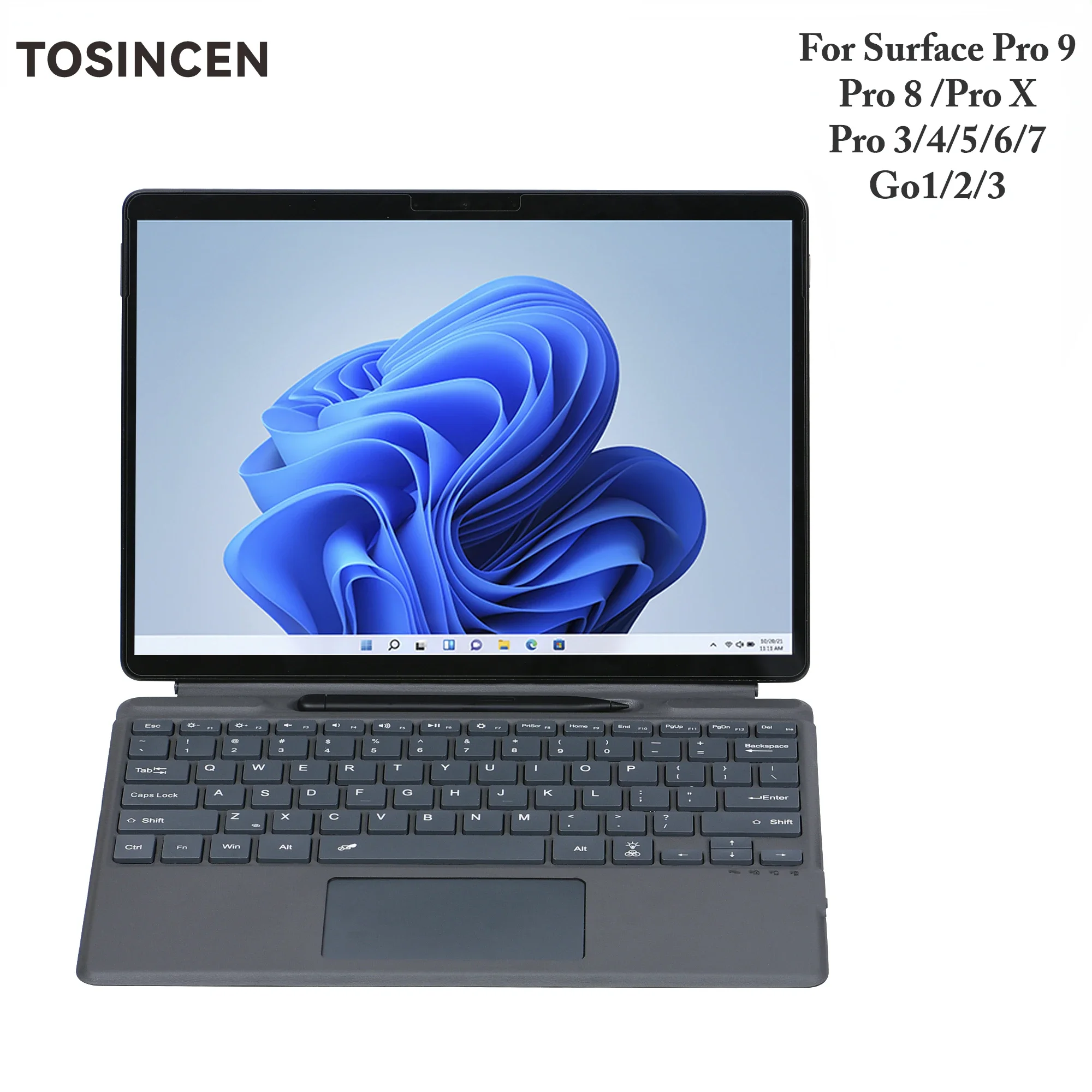 Tastiera Retroilluminata Per Tastiera Microsoft Surface Pro 9 Pro 8 Pro X Per Tastiera Tablet Surface Pro 7 Pro 5 Pro 6 Pro 4 Go 1/2/3