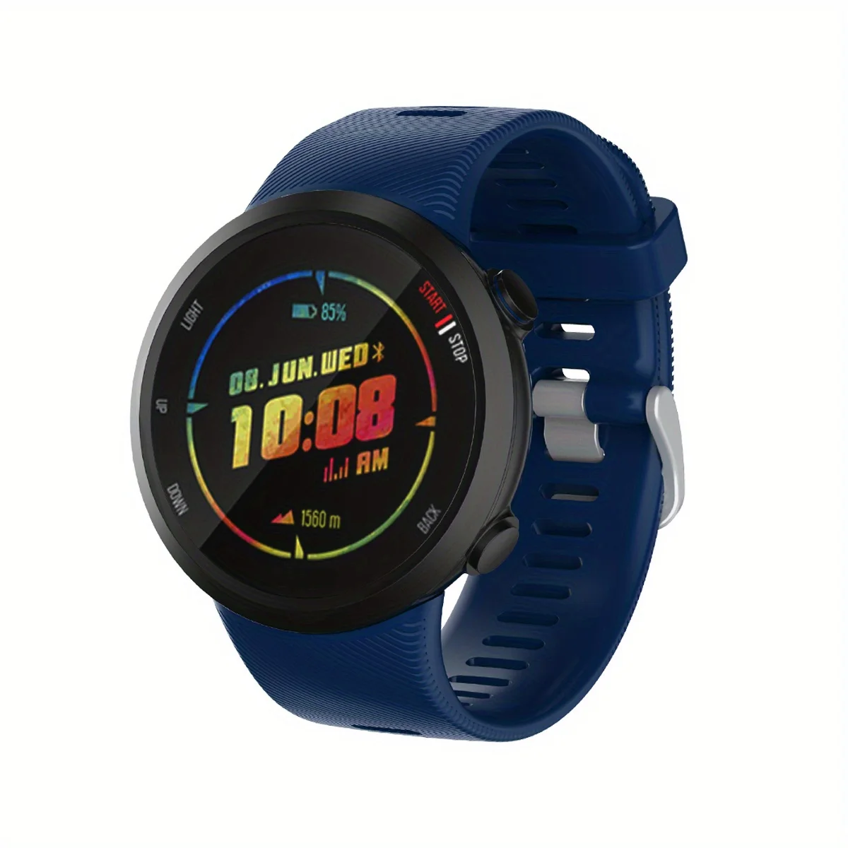 Premium 20mm Soft Silicone Watchband with Tool – Replacement Wristband Strap