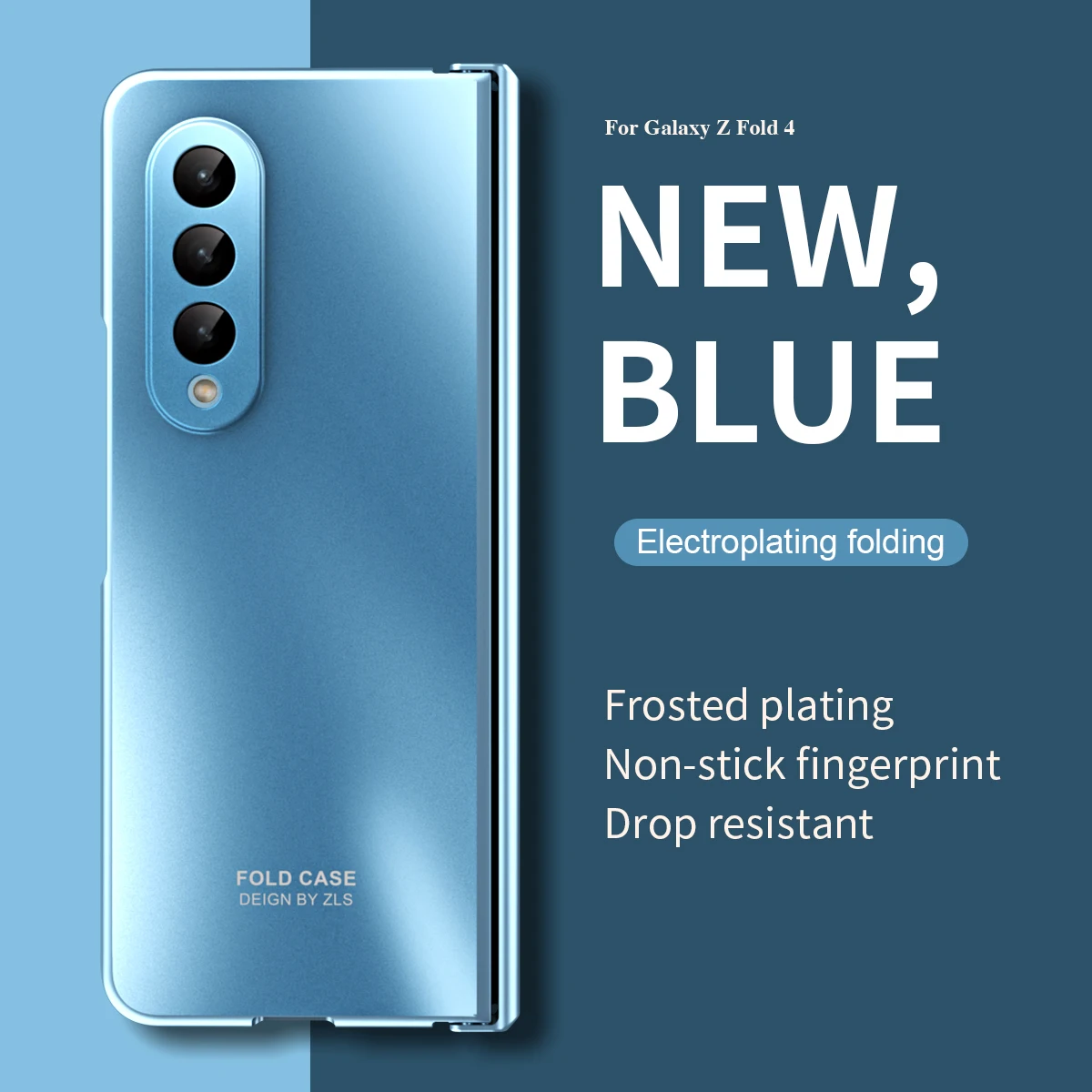 Galvanizēts telefona maciņš priekš Samsung Galaxy Z Fold 5 4 3 5G eņģes plastmasas vāciņš ar priekšējo ekrāna aizsargstiklu_voghion.com