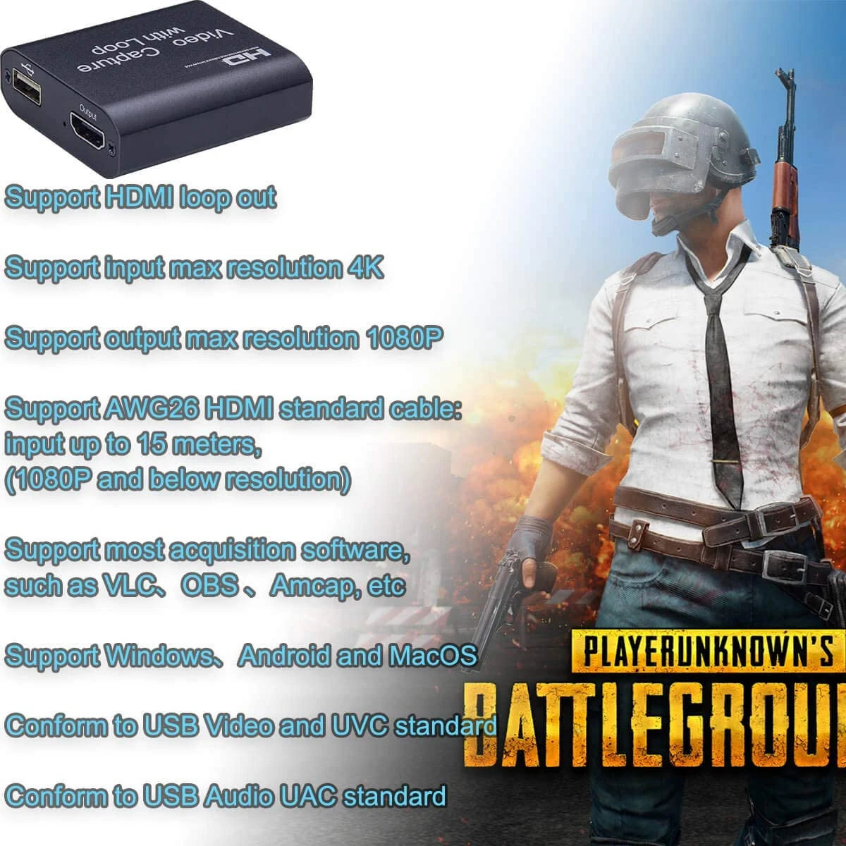 Nku  ĸó ī, PC ǻ  ̺ Ʈֿ  ׷ ڽ, 4K HD ҽ USB 2.0,  , 1080P, 720P, 30Hz