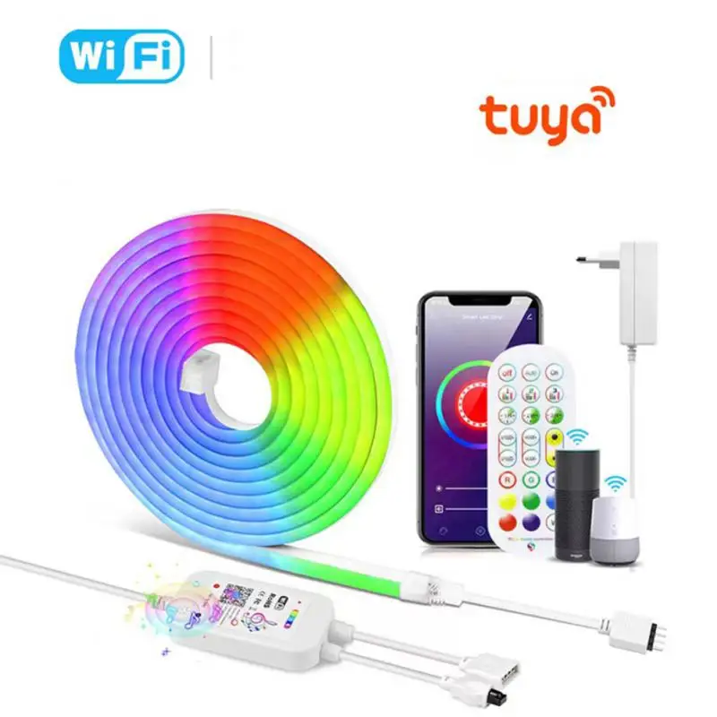 1 5M Tuya LED Strip Neon Lights Tuya Smart Life WiFi APP Control RGB
