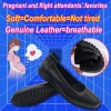 2023 Work Shoes 2.5cm Flat Genuine Cowhide Pregnant Women Preferred Choice For Gravida Commuting Shopping Matching Clothes 2