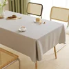 TZ01-A Cream lambskin tablecloth solid color atmosphere dining table cloth rectangular heat-resistant 3