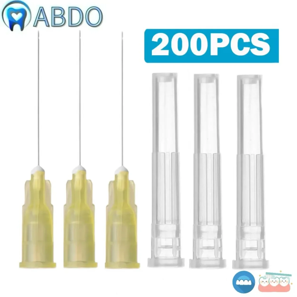 

200PCS 30GA Dental Endo End-Closed Side Hole Endo Syringe Irrigation Needle Tip Root Canal Washing Needle Tip