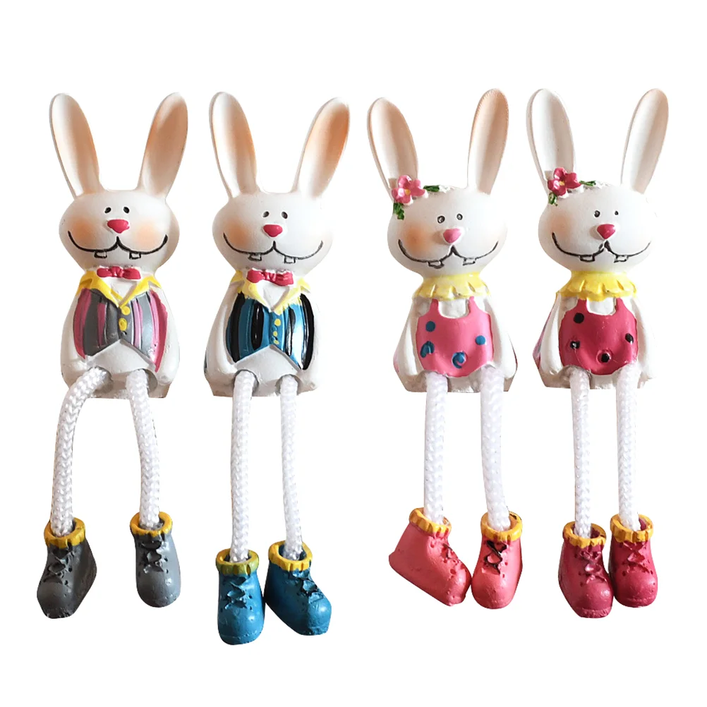 

Bunny Dolls Adornment Desktop Resin Artware Decorative Ornaments for Home