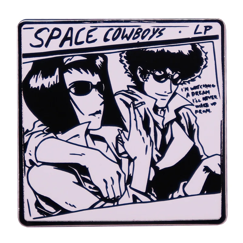 Space-Cowboy Bebop Spilla Smaltata Anime Figure Spike Spiegel Faye Valentine Badge Cute Bag Jacket Gioielli Di Moda Spille Da Bavero