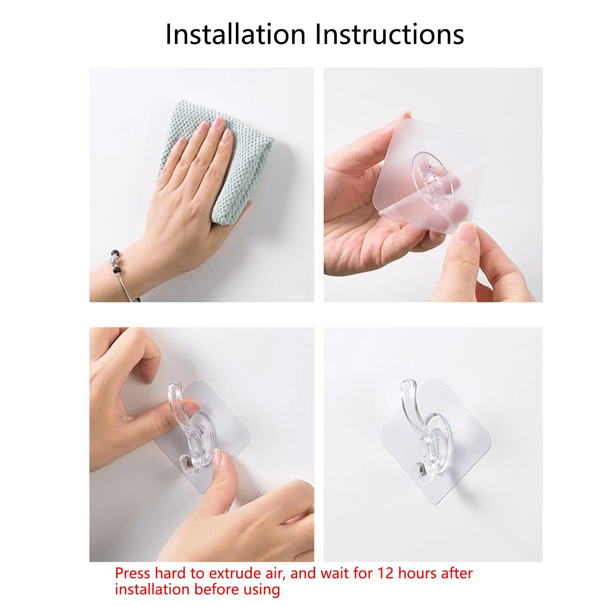 5pcs Non Impact Self-Adhesive Wall Hanging Hook