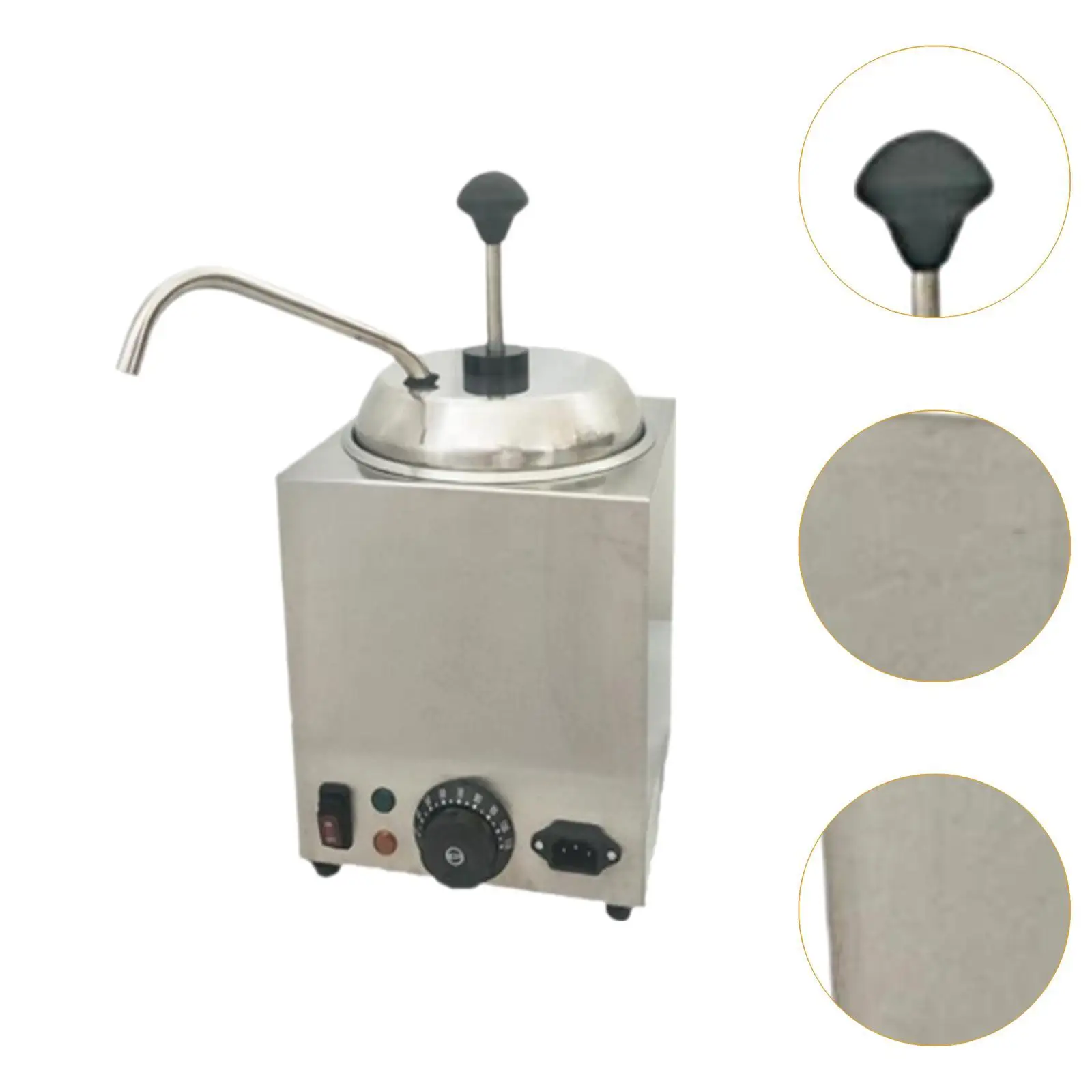Nacho Cheese Machine Nacho Cheese Dispenser Warmer Temperature Control Hot Fudge Warmer Caramel with Pump Sauce Fudge Dispenser