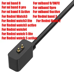 Universal Magnetic USB Charging Cable for Smartwatches and Bands (Black)