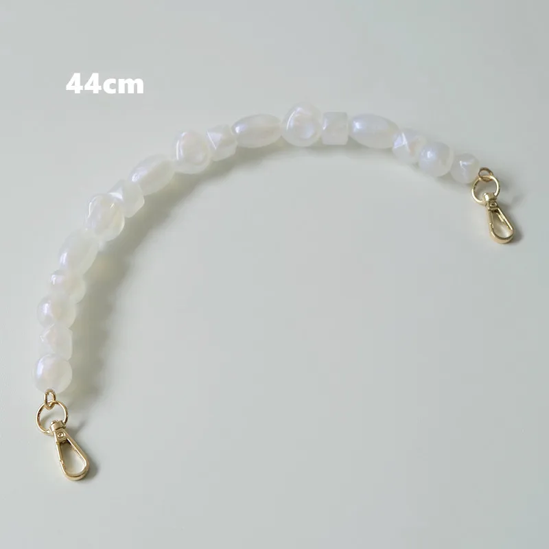Neue Frau Tasche Zubehör Kontrast Weiß Acryl Harz Perlen Teile Luxus Handarbeit Armband Frauen Ersatz Tasche Griff Kette – Detail 9