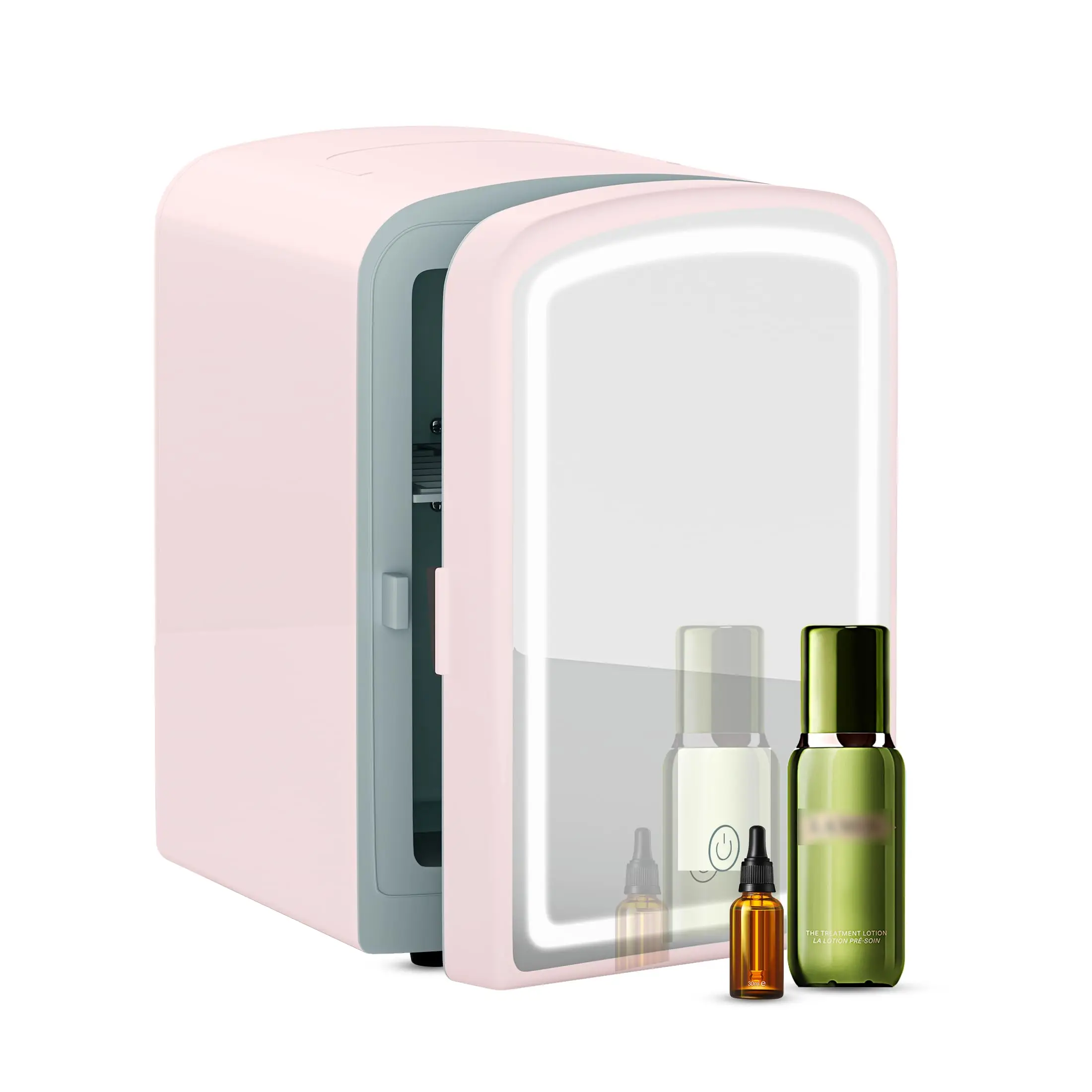 4L Travel Portable AC/DC Skin Care Cosmetics LED Mirror Fridges4 L /6 Can Electric Beverage, Skin Care and Cosmetics 1