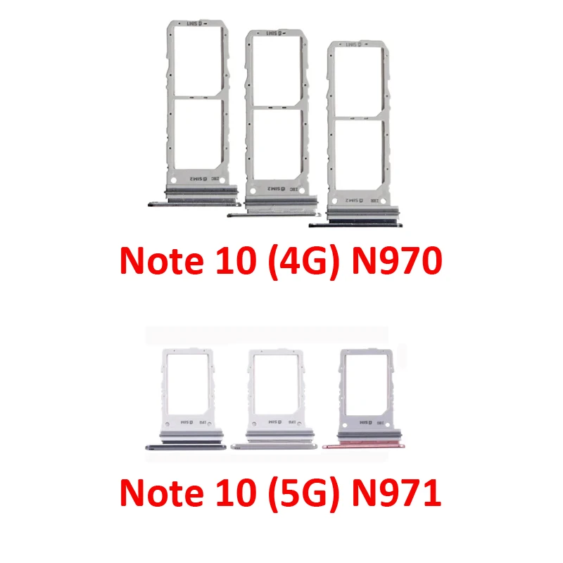 Black SIM Card Tray Slot Holder for Samsung Galaxy Note 10 Series