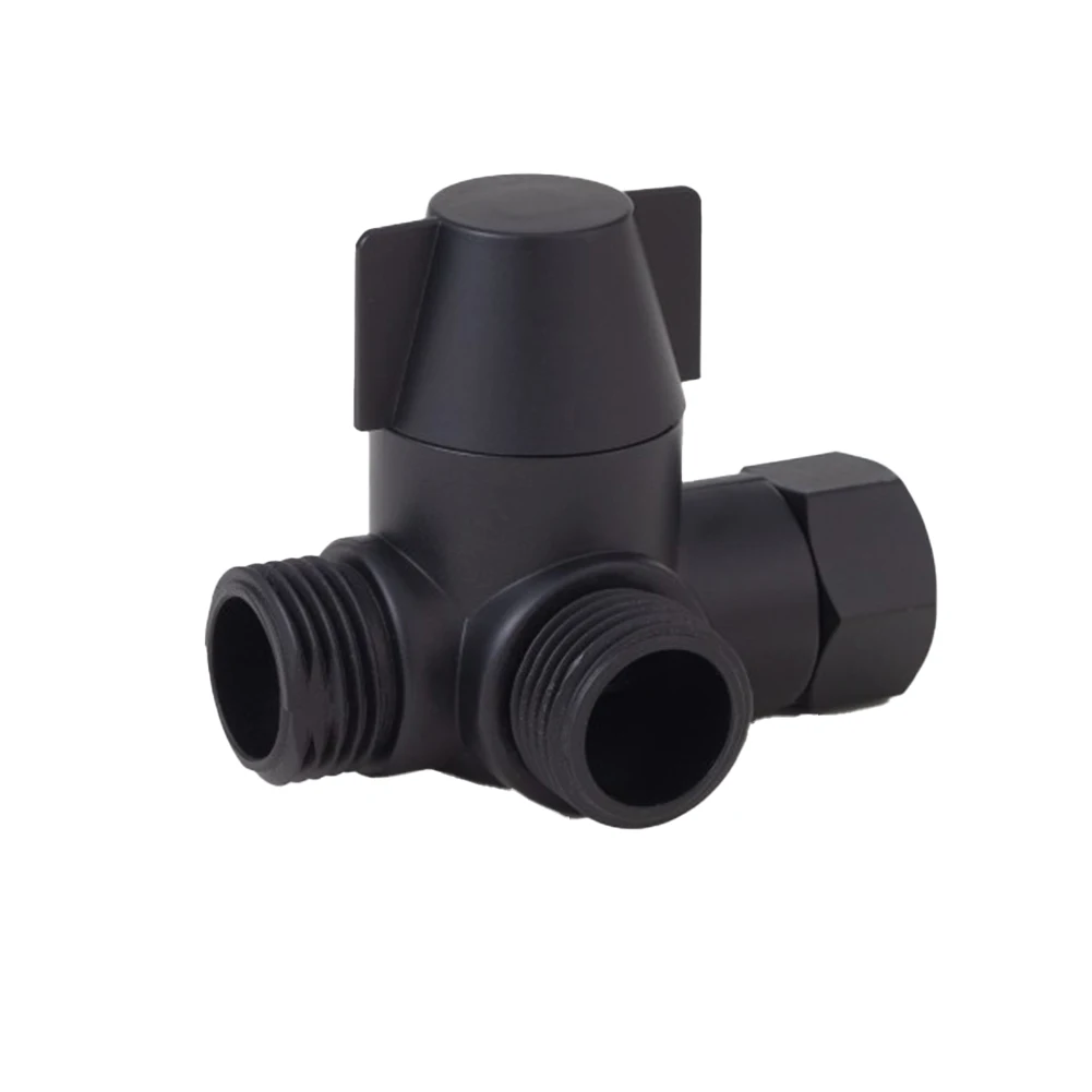 G1/2in 3 Way Diverter Valve T-Adapter Converter Shower Water Tap Connector Bathroom Faucet Water Separator ABS diverter valve shower head diverter valve t adapter valve