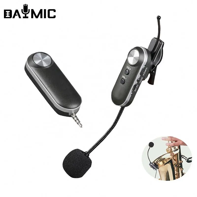 AOSHEN T3 Professional UHF Wireless Lavalier Music Mic Saxophone