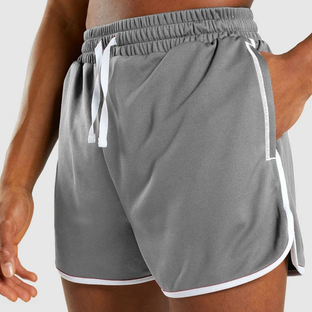 Men's Vintage Running Shorts Quick-Dry Gym Fitness Shorts 7 Colors Purple Joggers Bodybuilding Shorts Training Short Pants 2