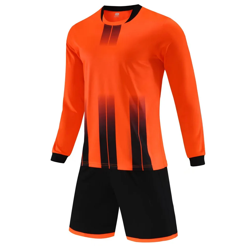 23/24 New Season Long Sleeve Soccer Jersey Suit for Men Children DIY Sublimation Blank Man Kids Team Football Uniform Set
