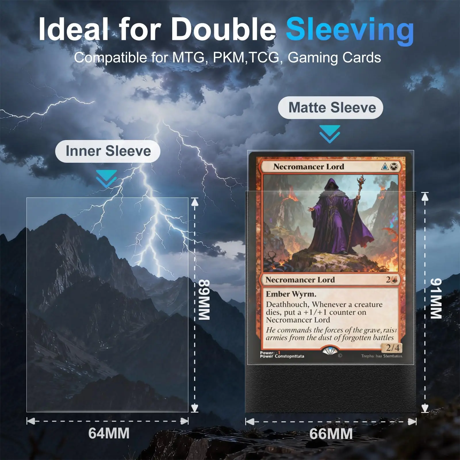 200 Stück 64 x 89 mm Sammelkartenhüllen MTG Clear Card Protectors für Doppelhülsen Passend für PKM Sports Game Innenkartenhüllen – Detail 4