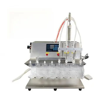 Confezionatrice e riempitrice semiautomatica per sacchetti verticali con boccioli di succo di bevande energetiche