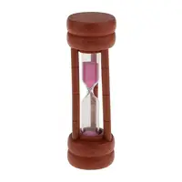 Maroon Wood Sandglass Timer Teeth Brushing Special Needs Therapy Math Exercising Hourglass 1,2,3,5 Minutes 2