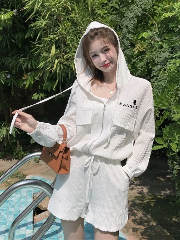 여성용 골프 수트, 자외선 차단 가디건, 한국 스포츠 세트, 럭셔리 브랜드, 여성용 골프웨어, 2024 여름, 신상 투피스 세트