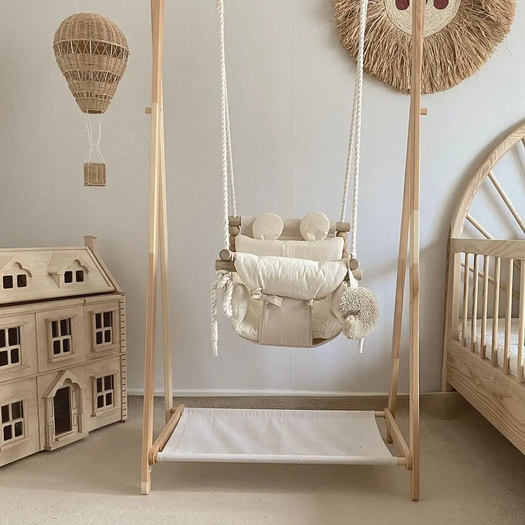 INS Nordic Baby Swing Infant Household Indoor Hanging Chair Baby Small Hanging Basket Swing Cloth Rocking Chair Children children swing toys
