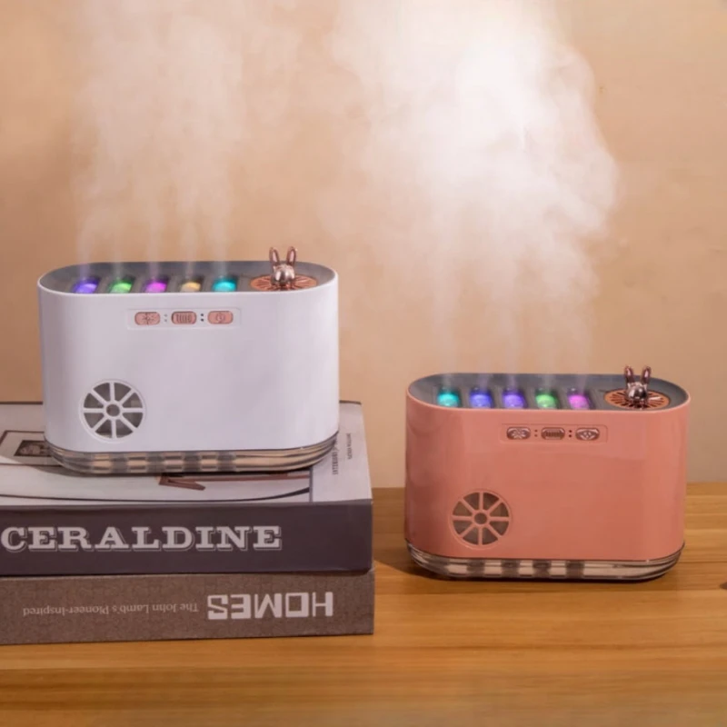 

700ml Dynamic Air Humidifier Home Mist Sprayer Essential Oil Diffuser Colorful Ambient Light Household Bedroom Mist Maker Fogger
