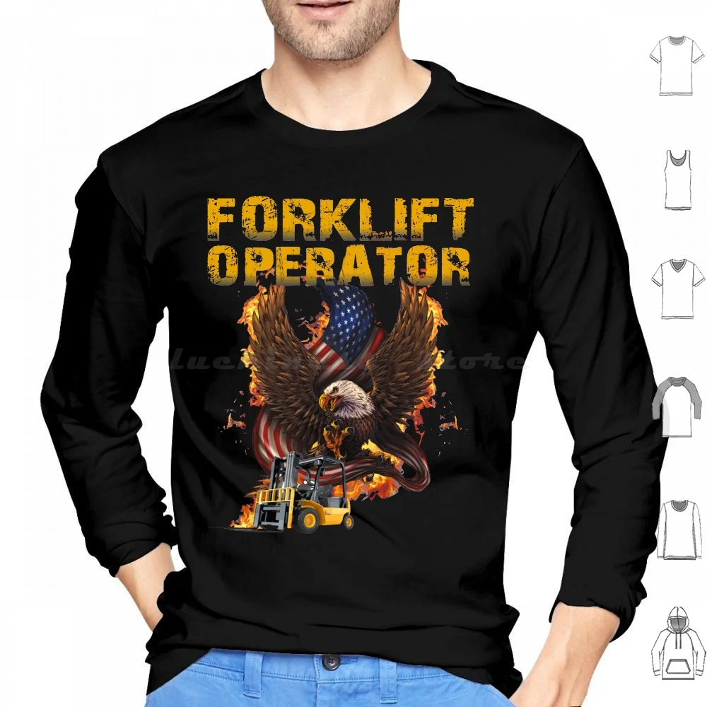 

Proud Forklift Operator Hoodies Long Sleeve Forklift Forklift Operator Forklift Driver Forklift Truck Forklifter