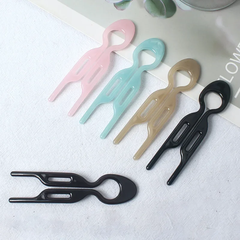 New Design Retro Hair Bun U-Shaped Hair Sticks Clip Barrettes Hairpins Woman Girls Ponytail Meatball Head Sweet Hair Accessories