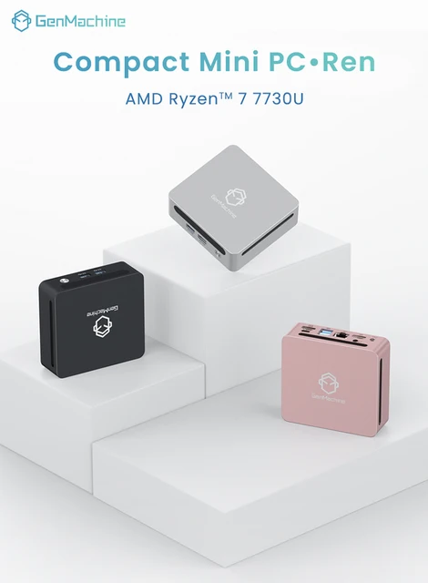 GenMachine nouveau Ryzen7 7730U MINI PC Windows 10/11 Pro DDR4 3200MHz NVME 2.0 32G/512G WIFI6 RTL8852 BT5.2 pc gamer bricolage jeu pc 2