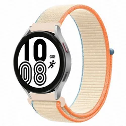 Premium Nylon Loop Band - Breathable and Comfortable Strap for Smartwatches (Cream 64)