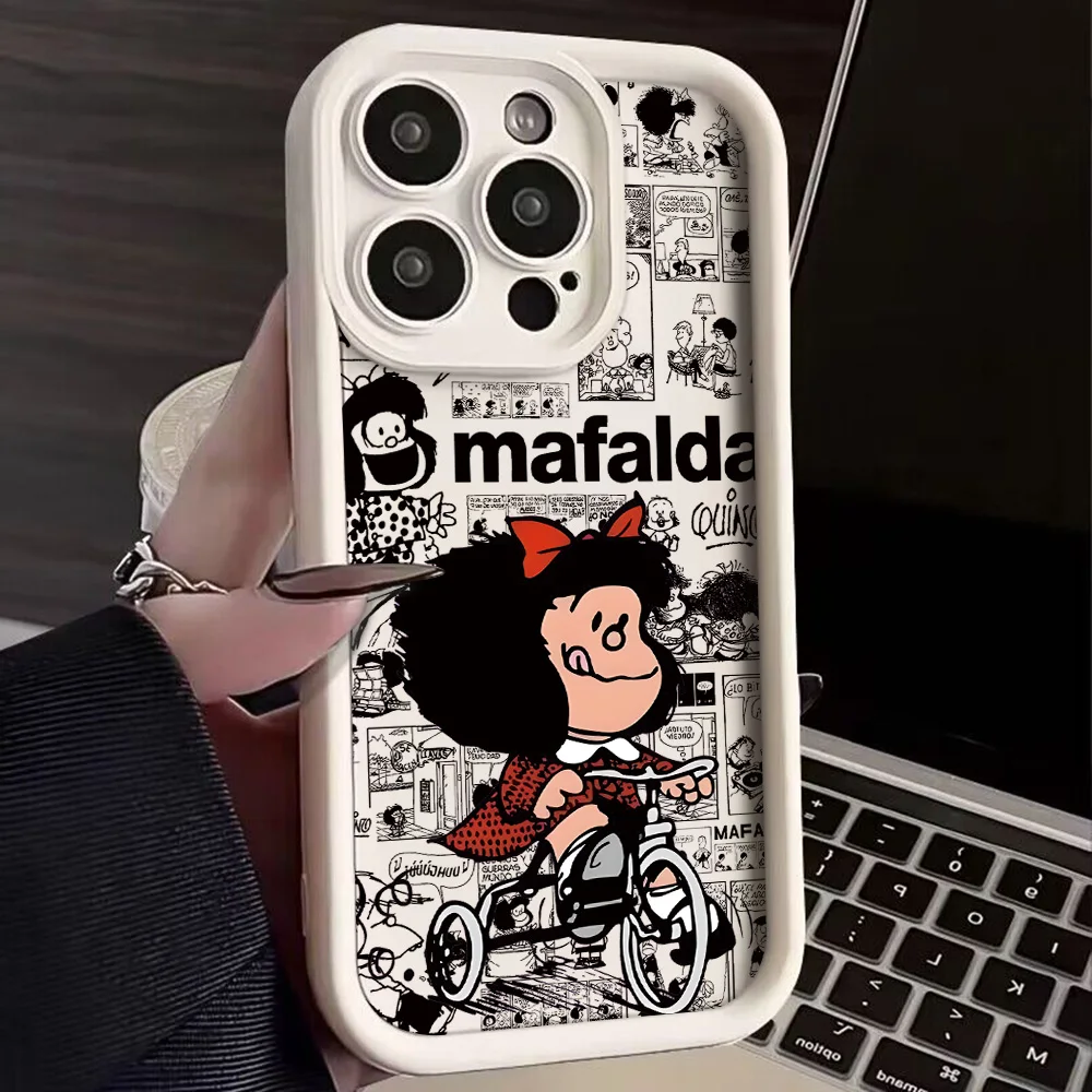 Adorable M-Mafaldas Girl Design Soft Phone Case