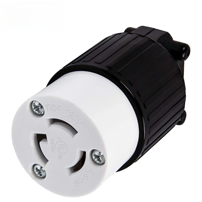 Nema L5-15R 15 Amp 125V 2 Poli 3 Fili Connettore Femmina Di Bloccaggio Di Grado Industriale, Twist Lock Industriale L5-15 15-AMP - Foto 4