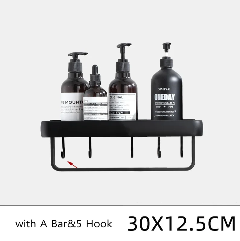 30cm bar 5hook black