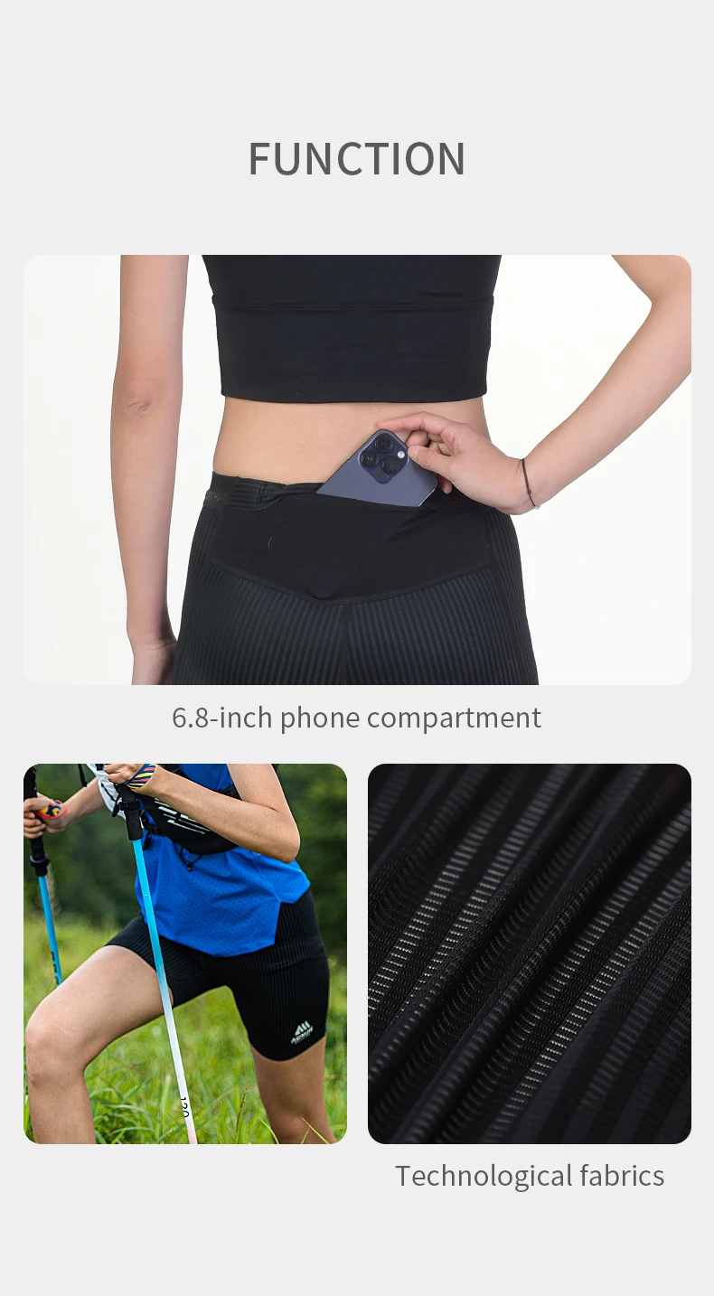 AONIJIE FW5183 Athletic tight shorts for women Breathable, quick-drying sports leggings for running marathon cycling yoga