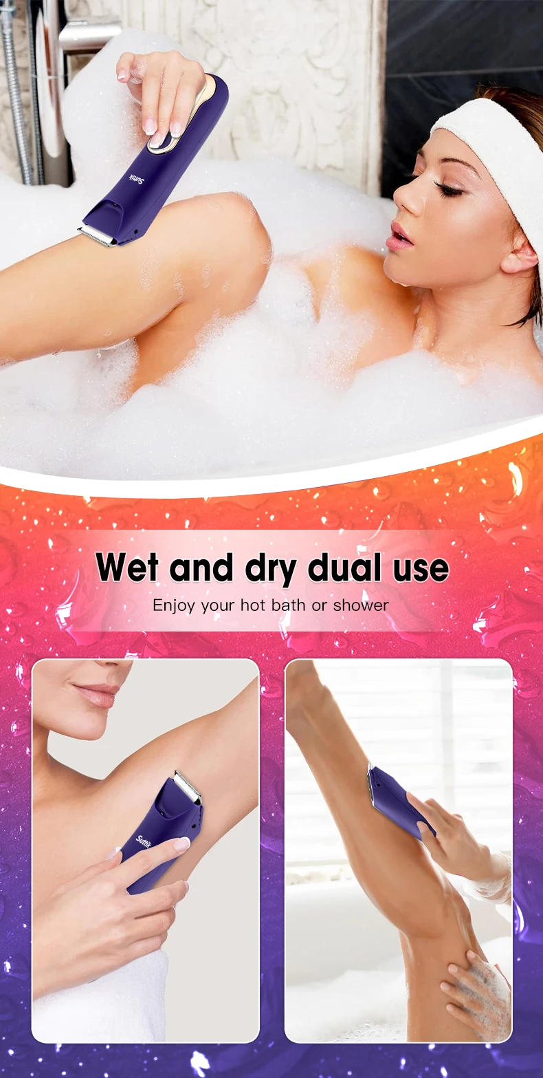 Description Picture 5 of itemRESUXI 8117 Women's Electric Body Hair Trimmer Full Body Waterproof Hair Clipper Illuminable Private Pubic Hair Leg Epilator