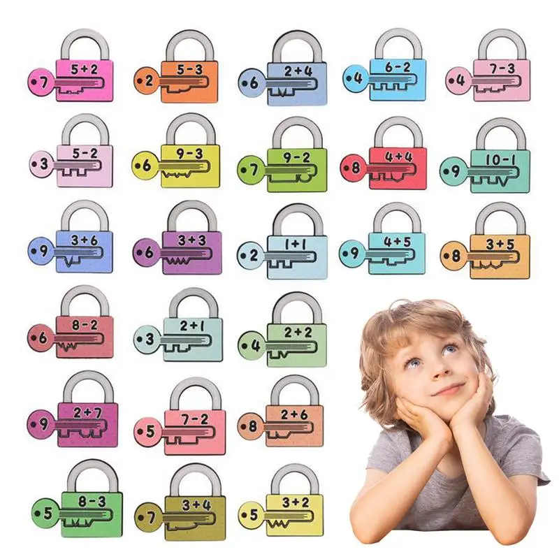 

Игрушка Монтессори в форме замка для детей, разблокировка в сочетании с цифрами, математическое обучение, игрушки