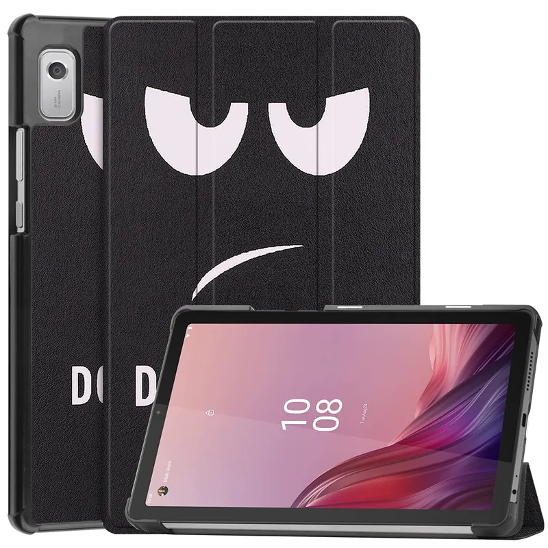 For Lenovo Tab M9 TB-310FU 9 Inch 2023 Case PU Leather Tri-Folding Stand Magnetic Flip Stand Cover For Lenovo Tab M9 Tablet_voghion.com
